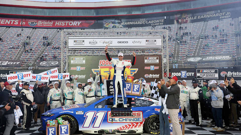 Denny Hamlin wins battle of NASCAR Cup tire managers at Bristol (plus stats)